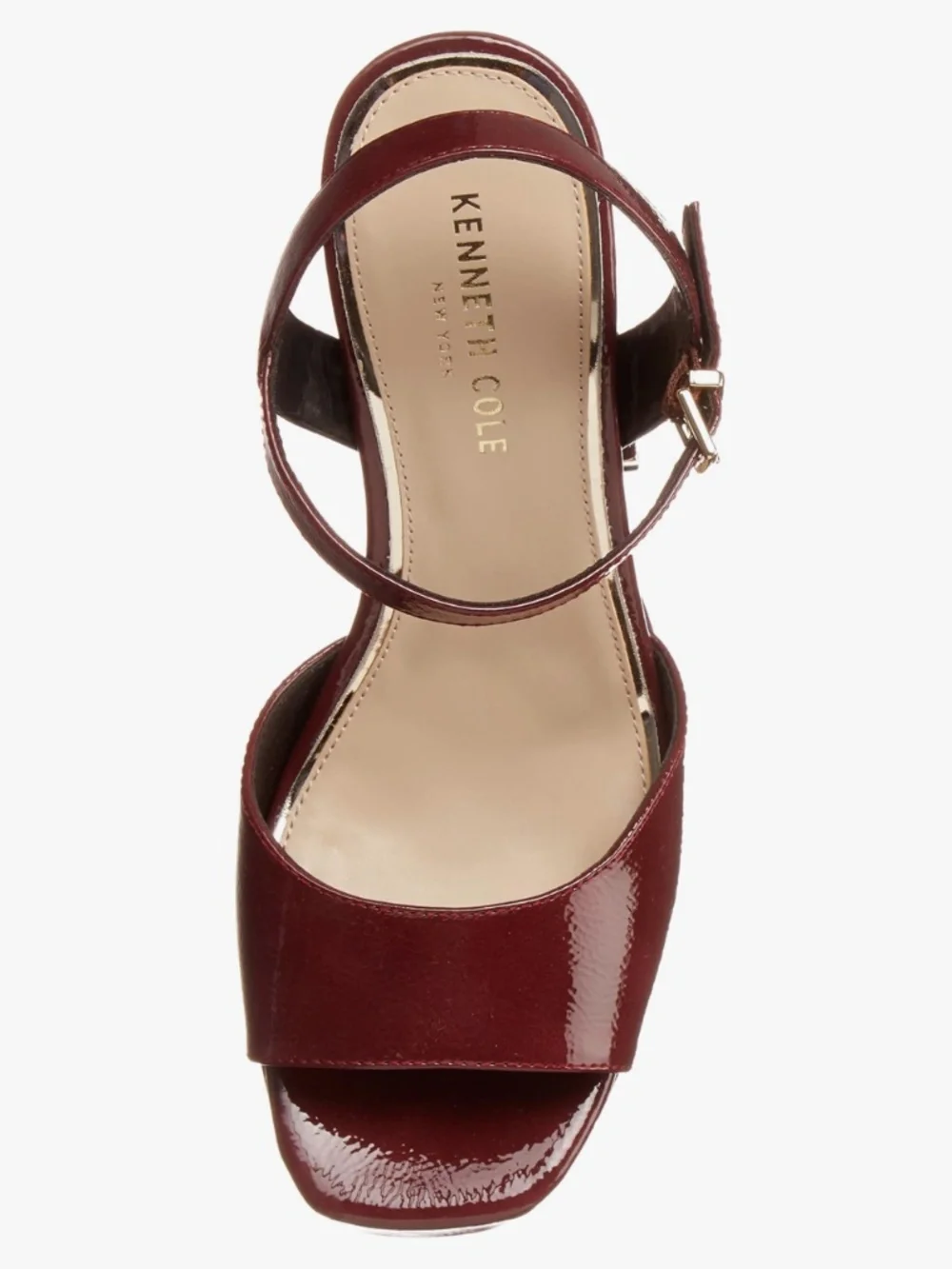 Kenneth Cole Dolly Plum Merlot Burgundy Block Heels, Size 8